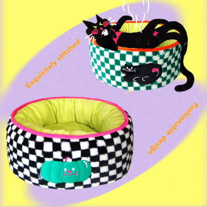 Checkerboard Soft And Warm Pet Bed Sofa