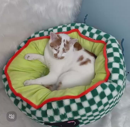 Checkerboard Soft And Warm Pet Bed Sofa